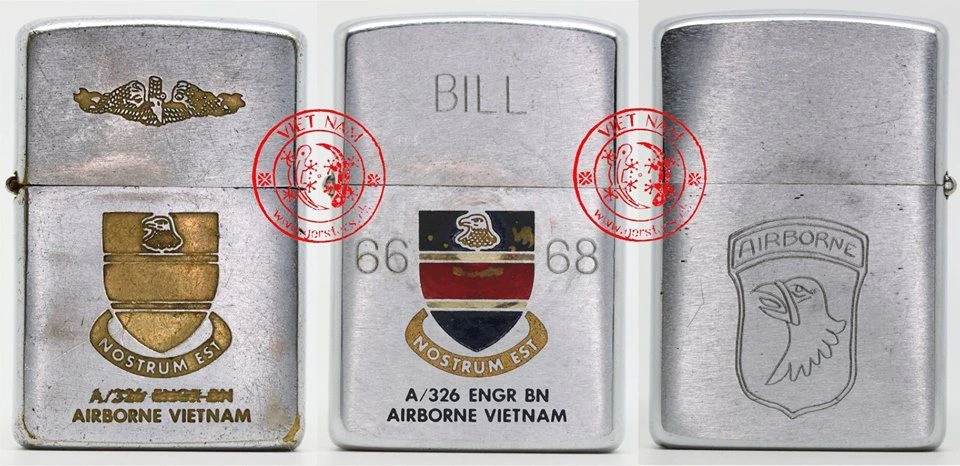Оригинальные Zippo времён Вьетнамской войны.