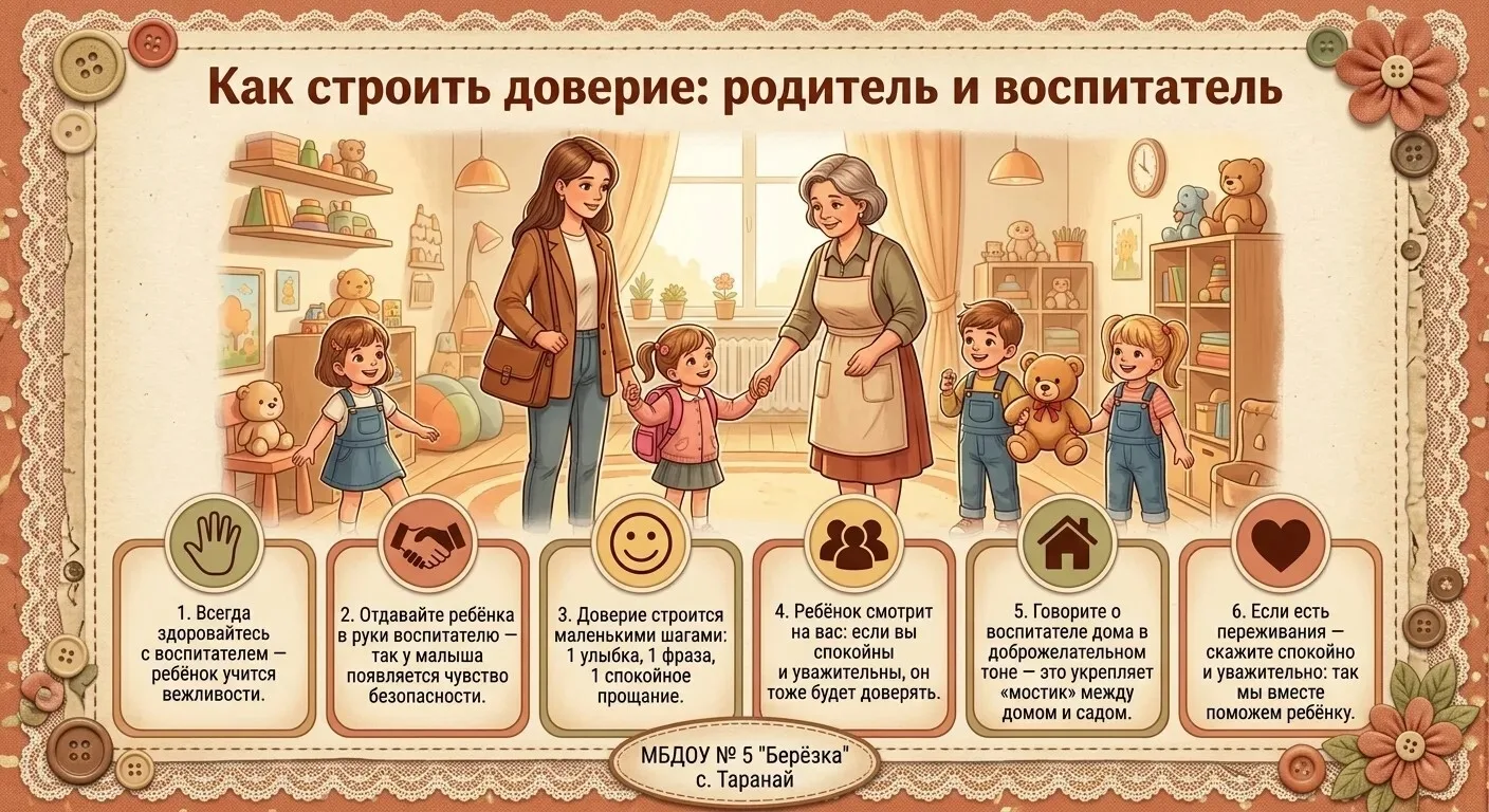 🤝 Как строить доверие: родитель и воспитатель