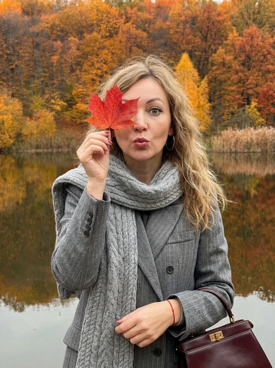 Из готовой фотосессии: Прогулка с кофе у озера