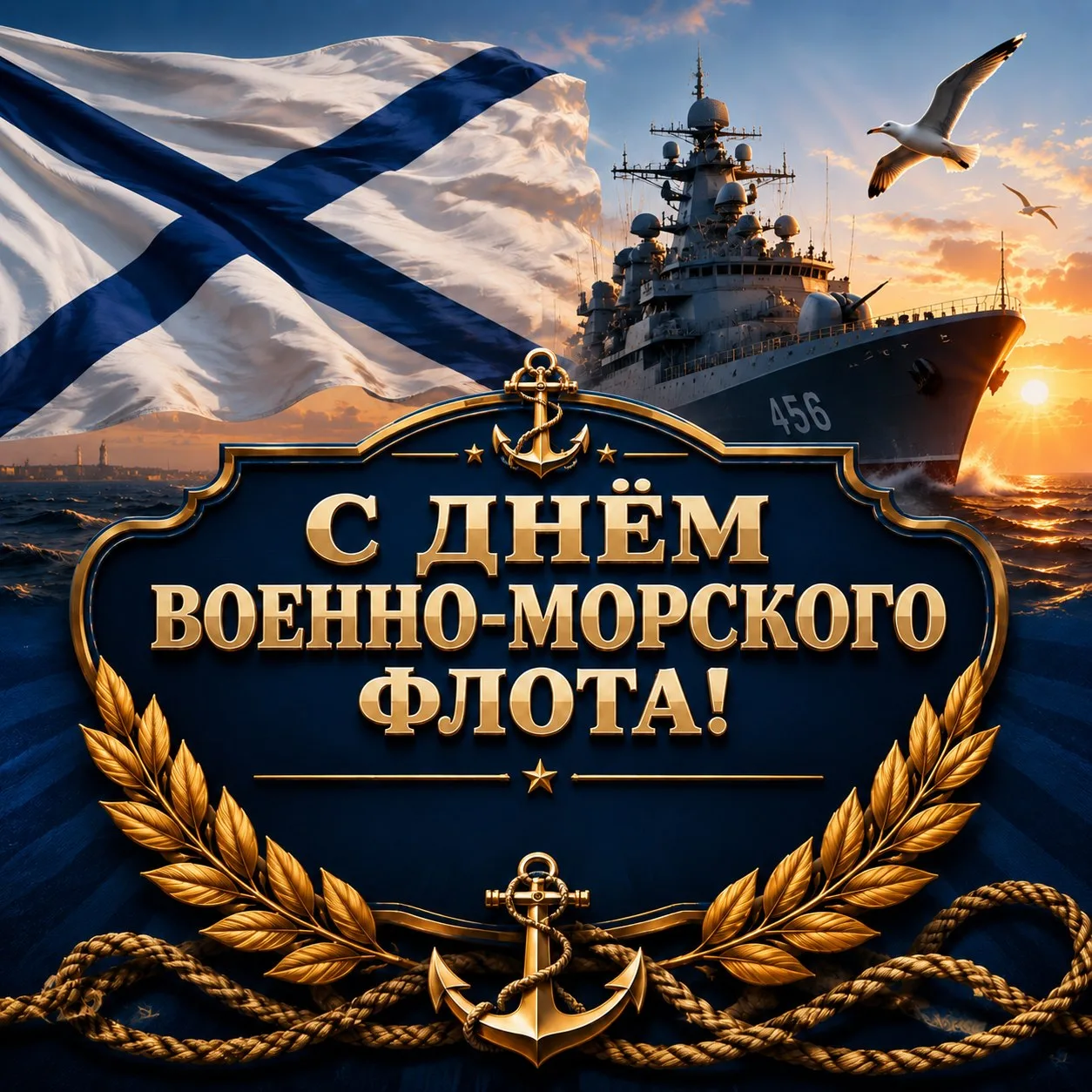 С Днём военно-морского флота России!

Ежегодно в последнее воскресенье июля наша страна отмечает Ден