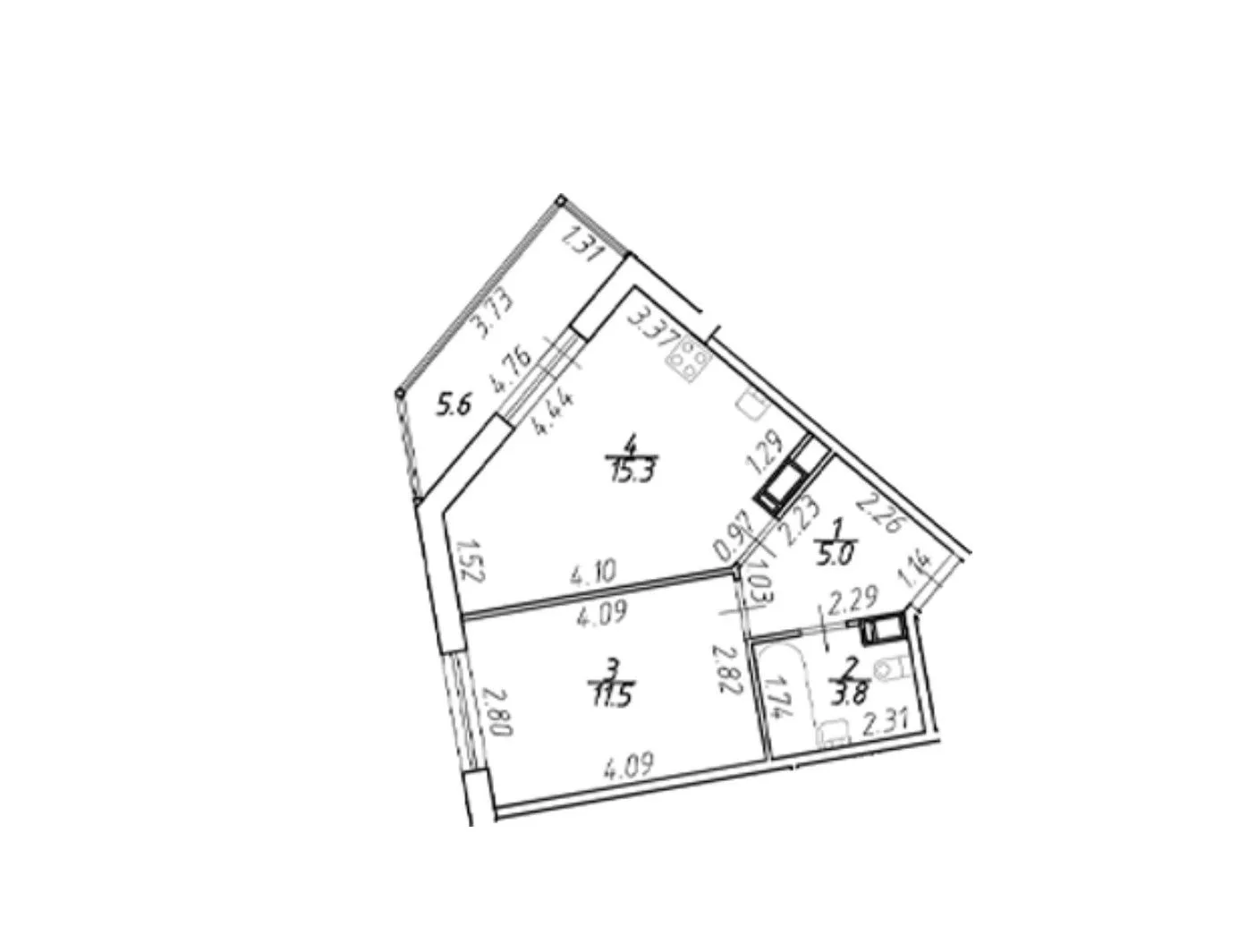 2Е в Мурино, 37.28 м²