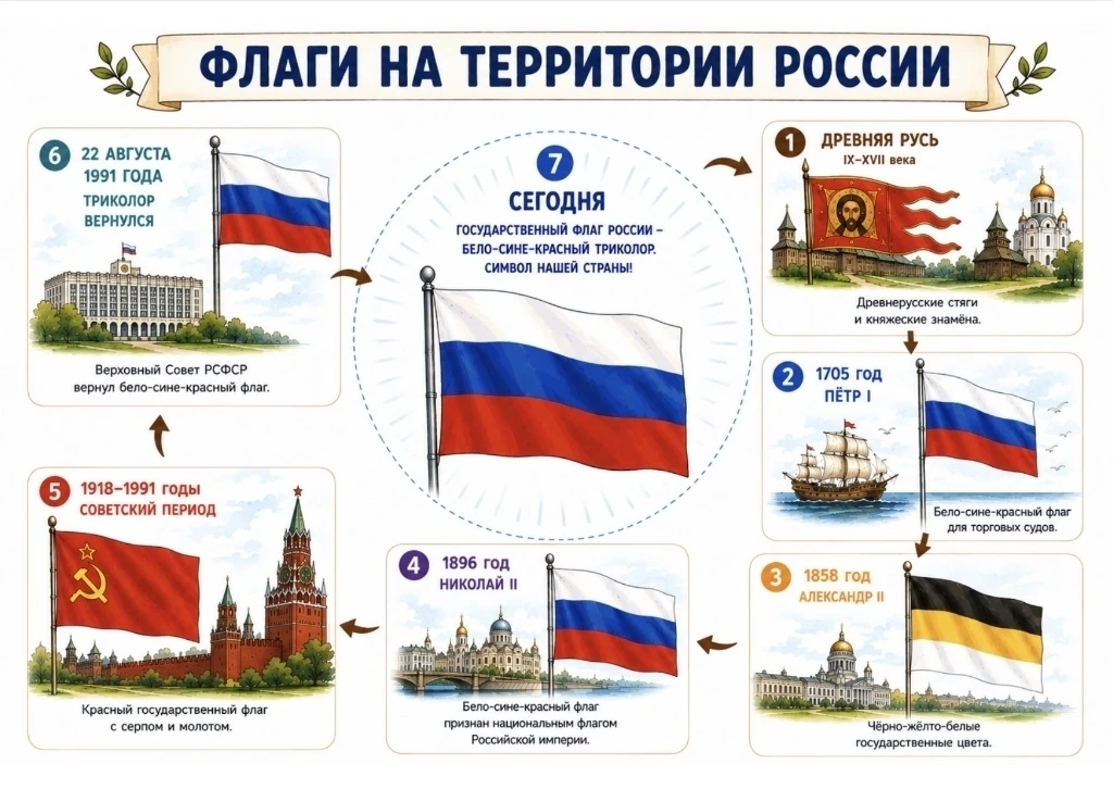 🇷🇺22 августа наша страна отмечает важный праздник — День Государственного флага Росси...