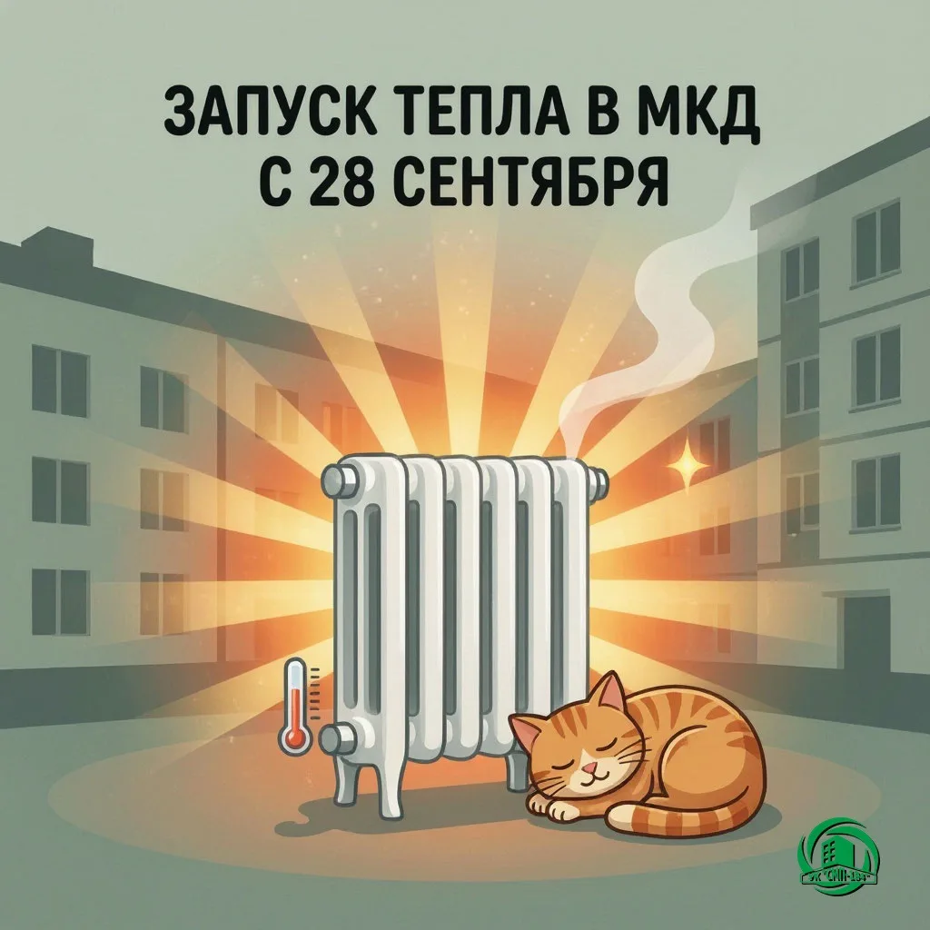 🌡️ Напоминаем: сегодня, 28 сентября, начинается пуск тепла в МКД!