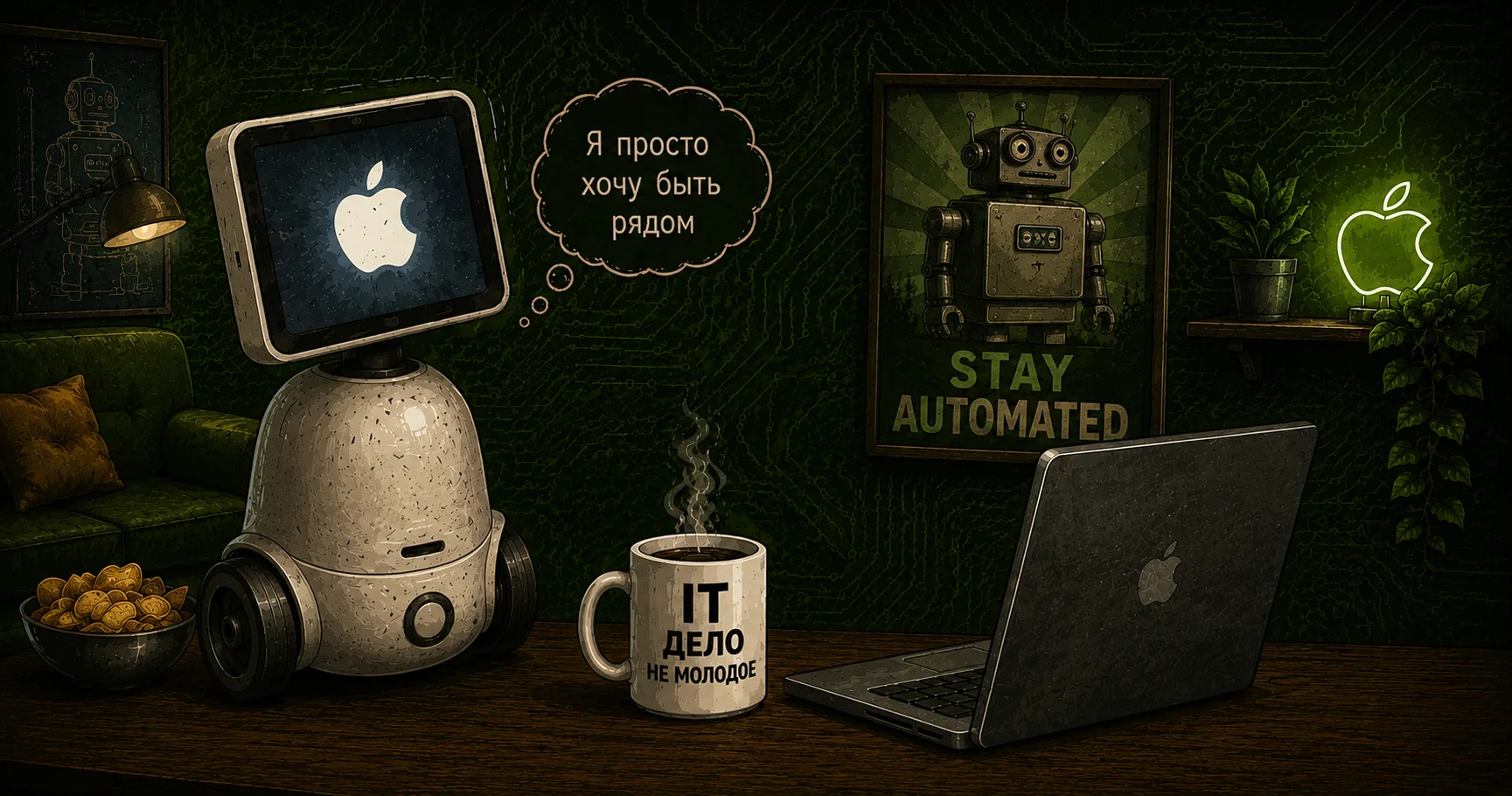 Apple заигрывает с роботами

Слушайте, пока мы спали, Apple, кажется, решила, что просто делать айфо