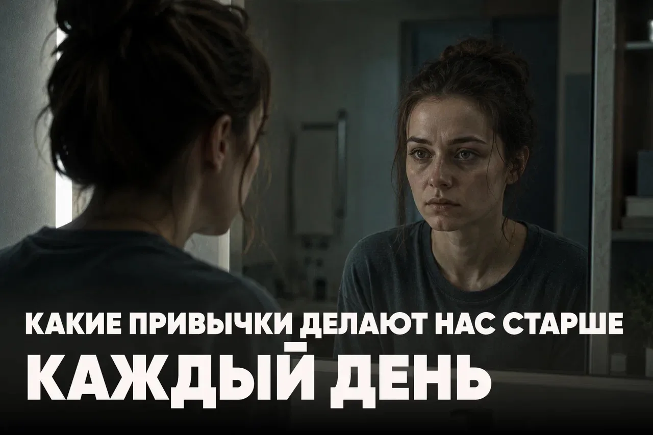 Привычки, которые ускоряют старение🧐

🥐 Недостаток белка в рационе
После 25–30 лет организм постеп