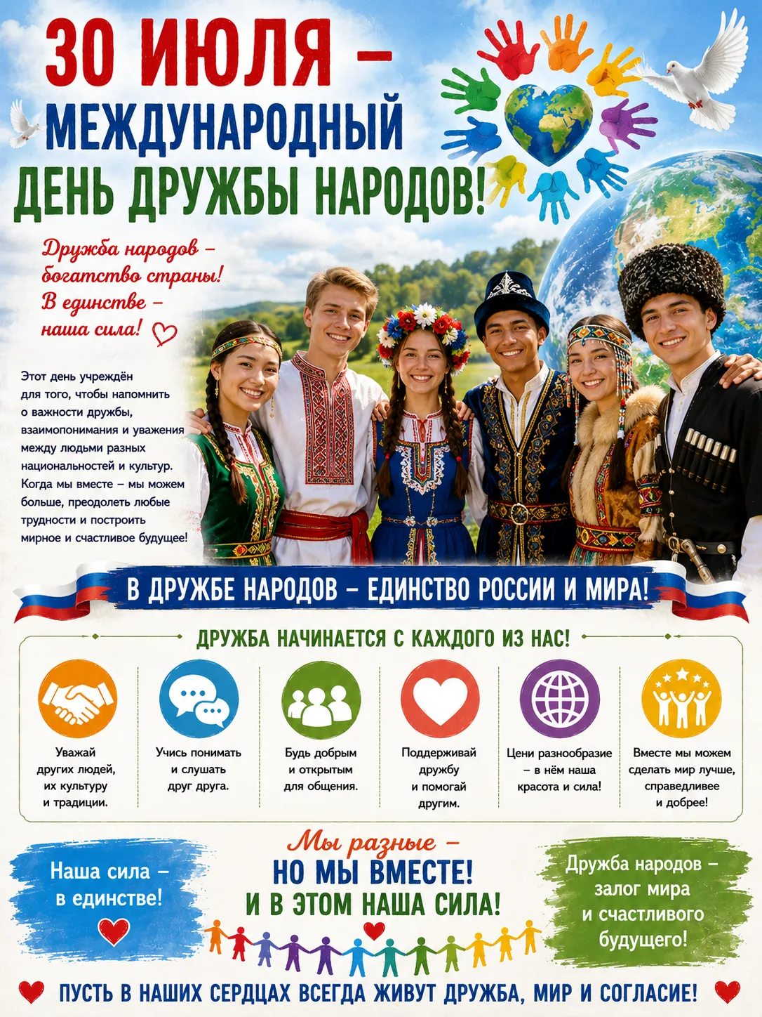 🧑‍🤝‍🧑 Дружба народов — богатство страны. С праздником!

Сегодня, в Международный день дружбы наро