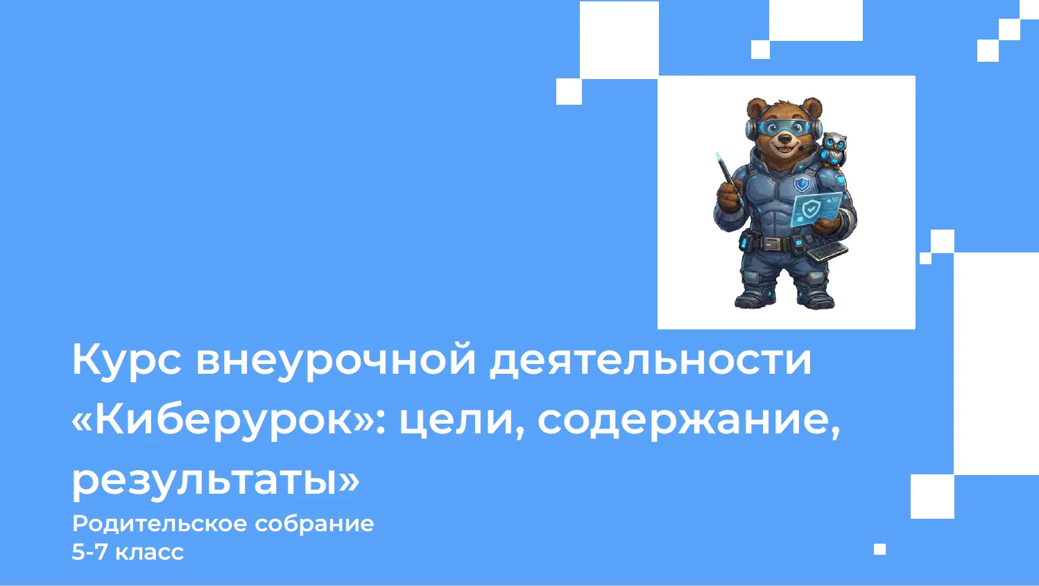 Со следующего учебного года наша школа вступает в проект по внедрению курса внеурочной деятельности 