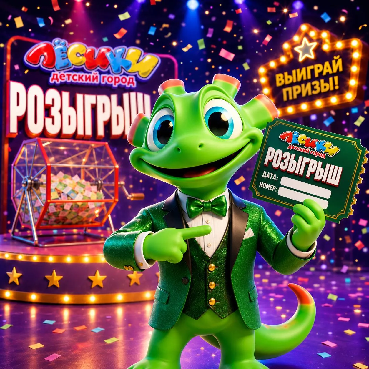 🎉Праздничный розыгрыш в детском городе «Лёсики»! 🎉