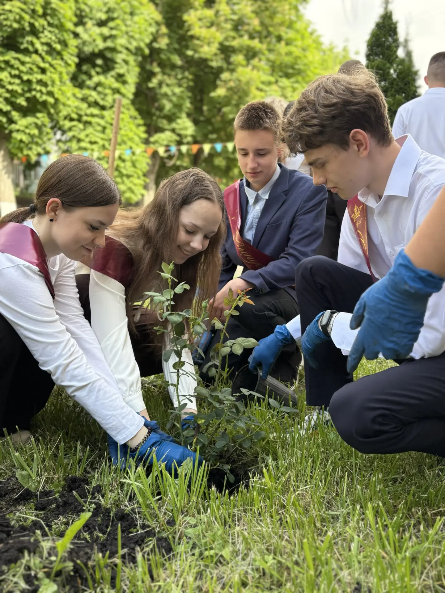 🌹 Аллея роз Выпускников 2026  Сегодня наши выпускники 11-х и 9-х классов оставили частичку себя в ис