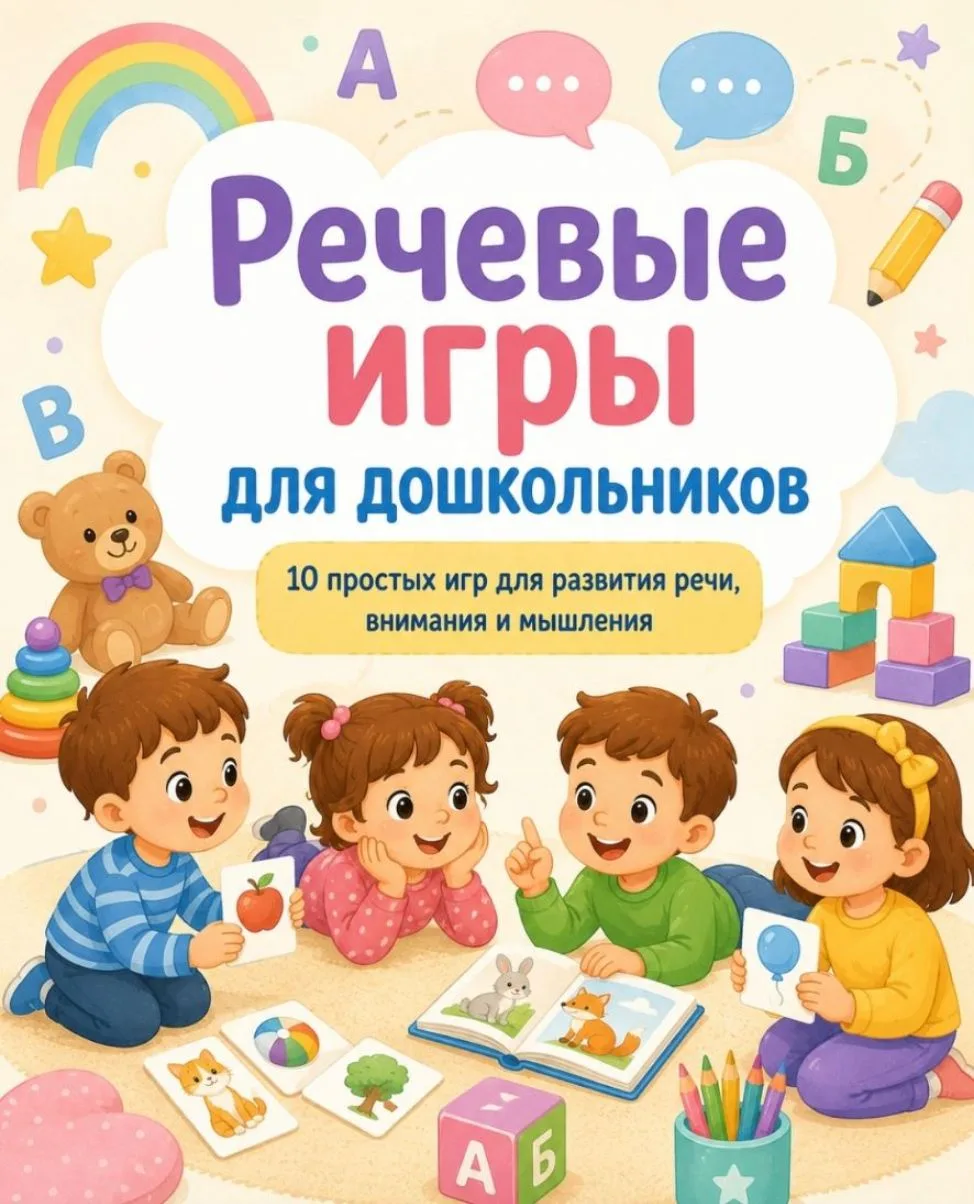 🗣️ Игры для развития речи дошкольников

Развивать речь можно легко и с удовольствием — через игру! 