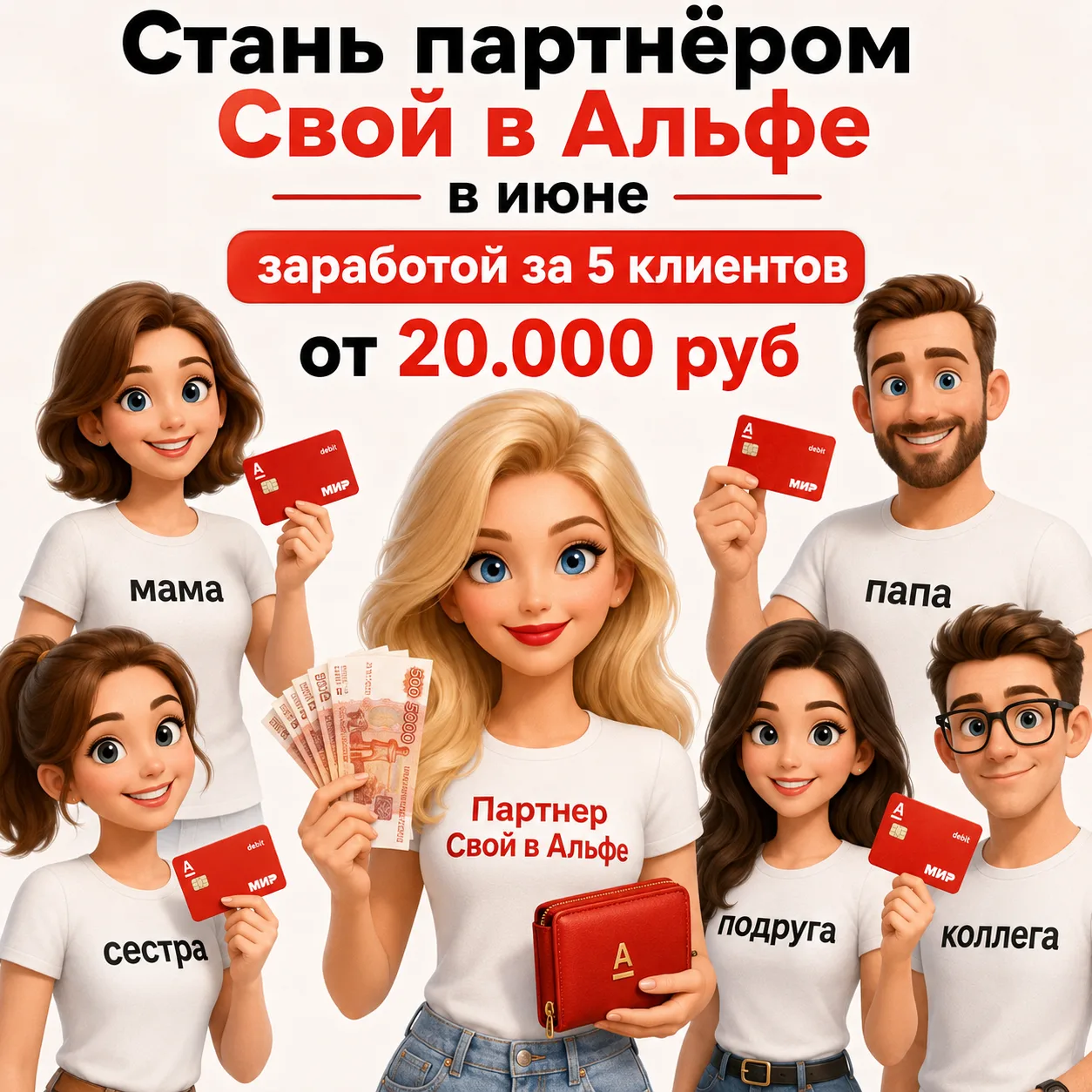 5 КЛИЕНТОВ  = 20 000₽