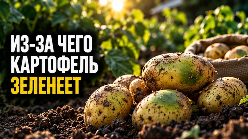 Из-за чего картофель зеленеет