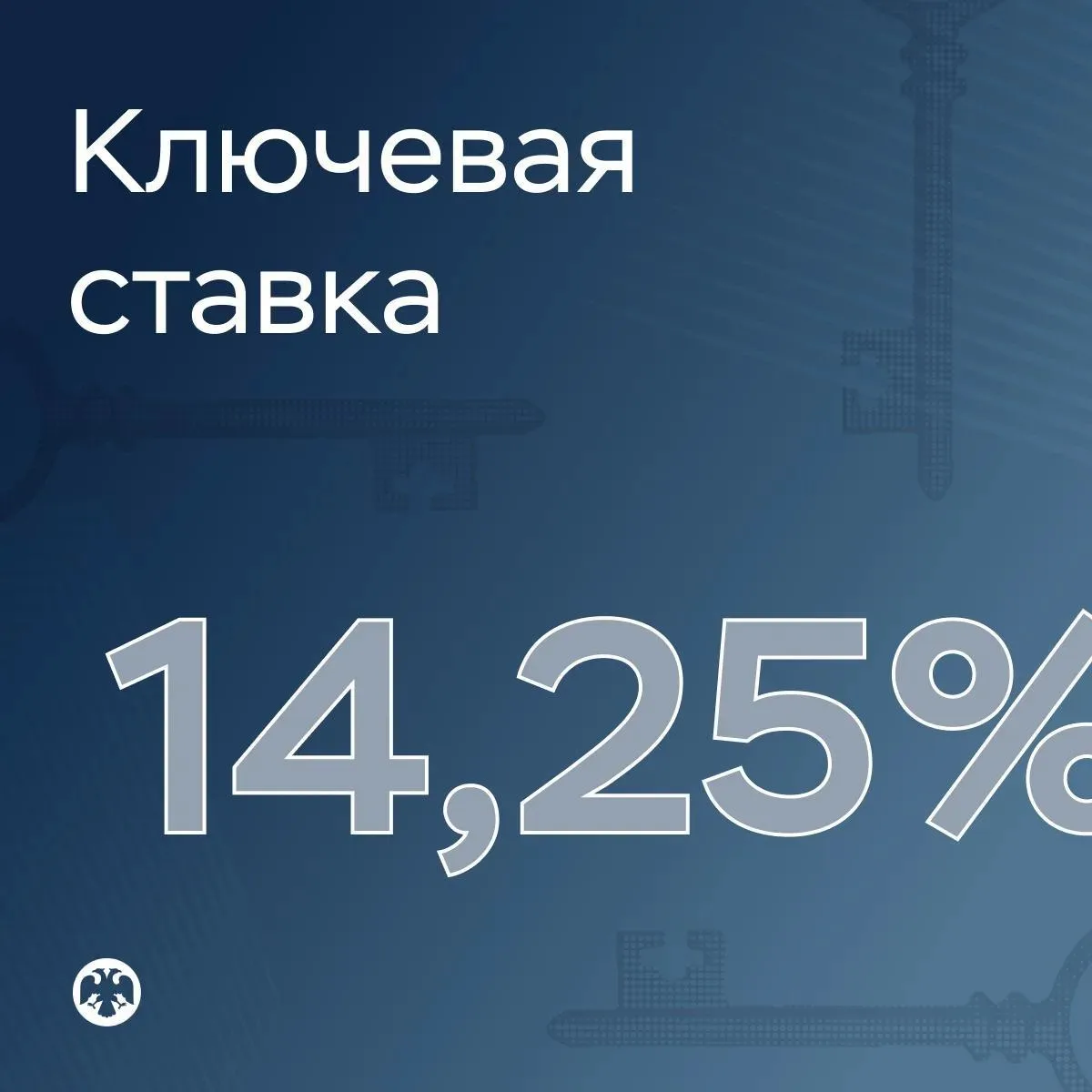 ⚡️ Ключевая ставка - 14,25% 

Банк России сегодня снизил её в девятый раз подряд. Сейчас на 0,25%.
 
