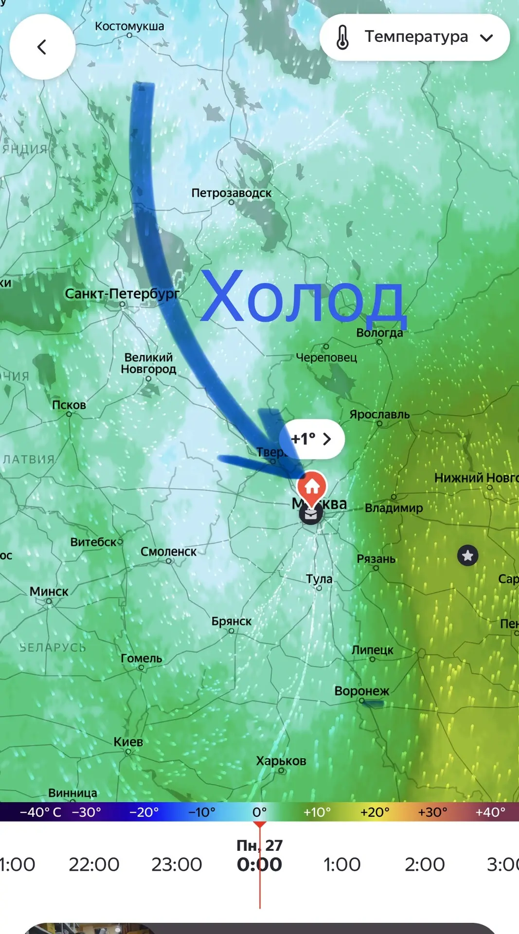 ❄️ СНЕГ И ШТОРМ ИДУТ НА МОСКВУ  Зима решила вернуться — и не по-тихому, а с размахом.  🌪 Уже в ночь 