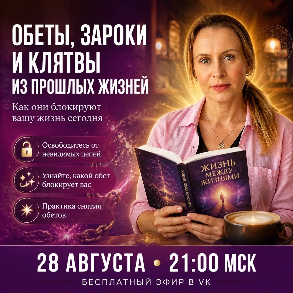 🔥 **ОБЕТЫ, ЗАРОКИ И КЛЯТВЫ** из прошлых жизней.