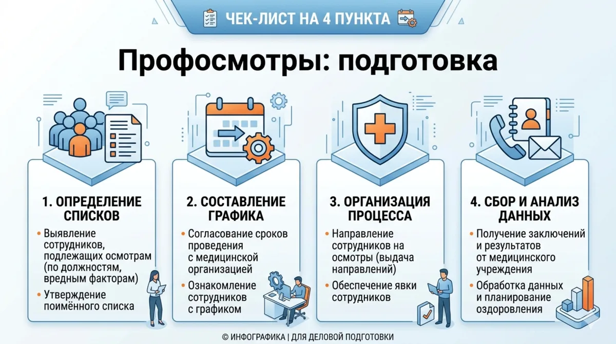 Профосмотры для сотрудников: что нужно подготовить до старта 📋
