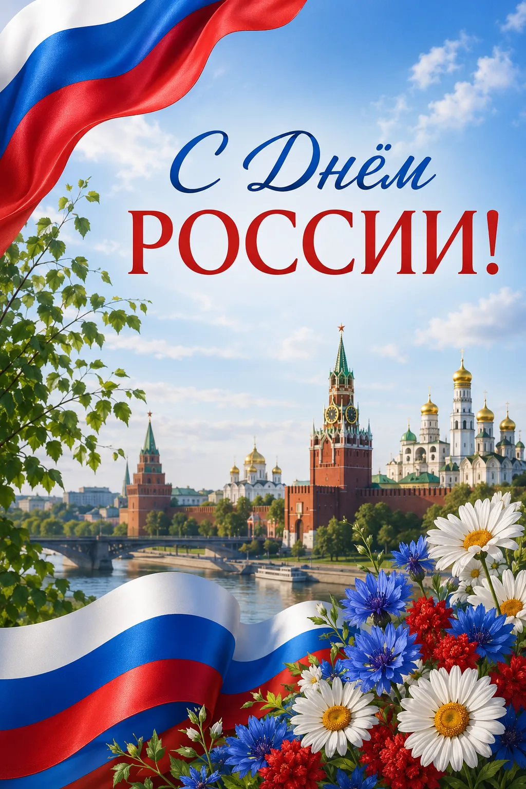 Уважаемые жители!

Поздравляем вас с Днём России!

Этот праздник — о нашей общей любви к родной земл