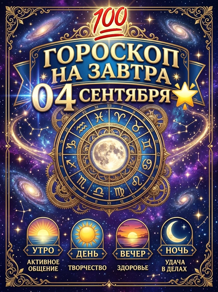 💯 Гороскоп на завтра 04 сентября 🌟