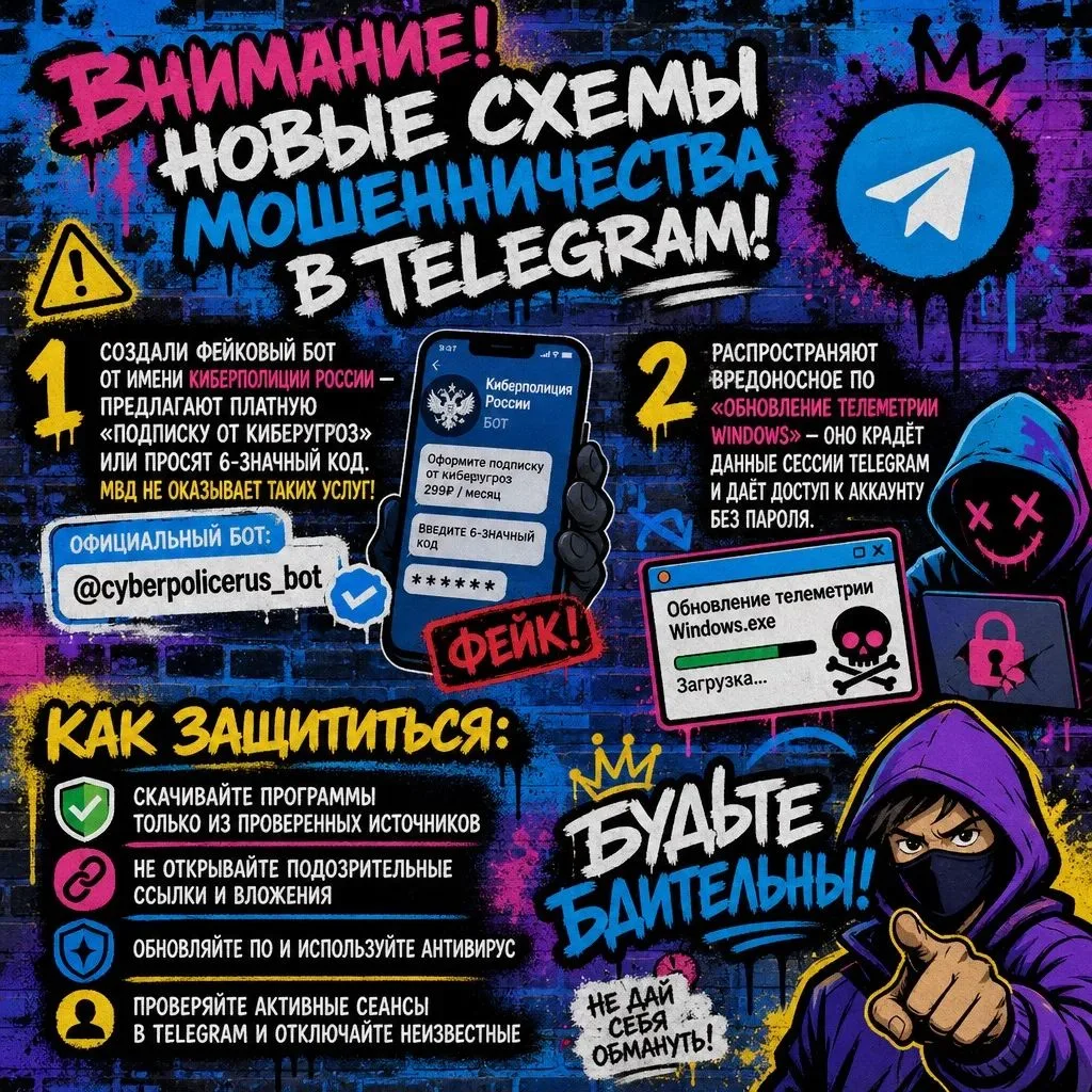 😳 Новые схемы мошенничества в Telegram!
