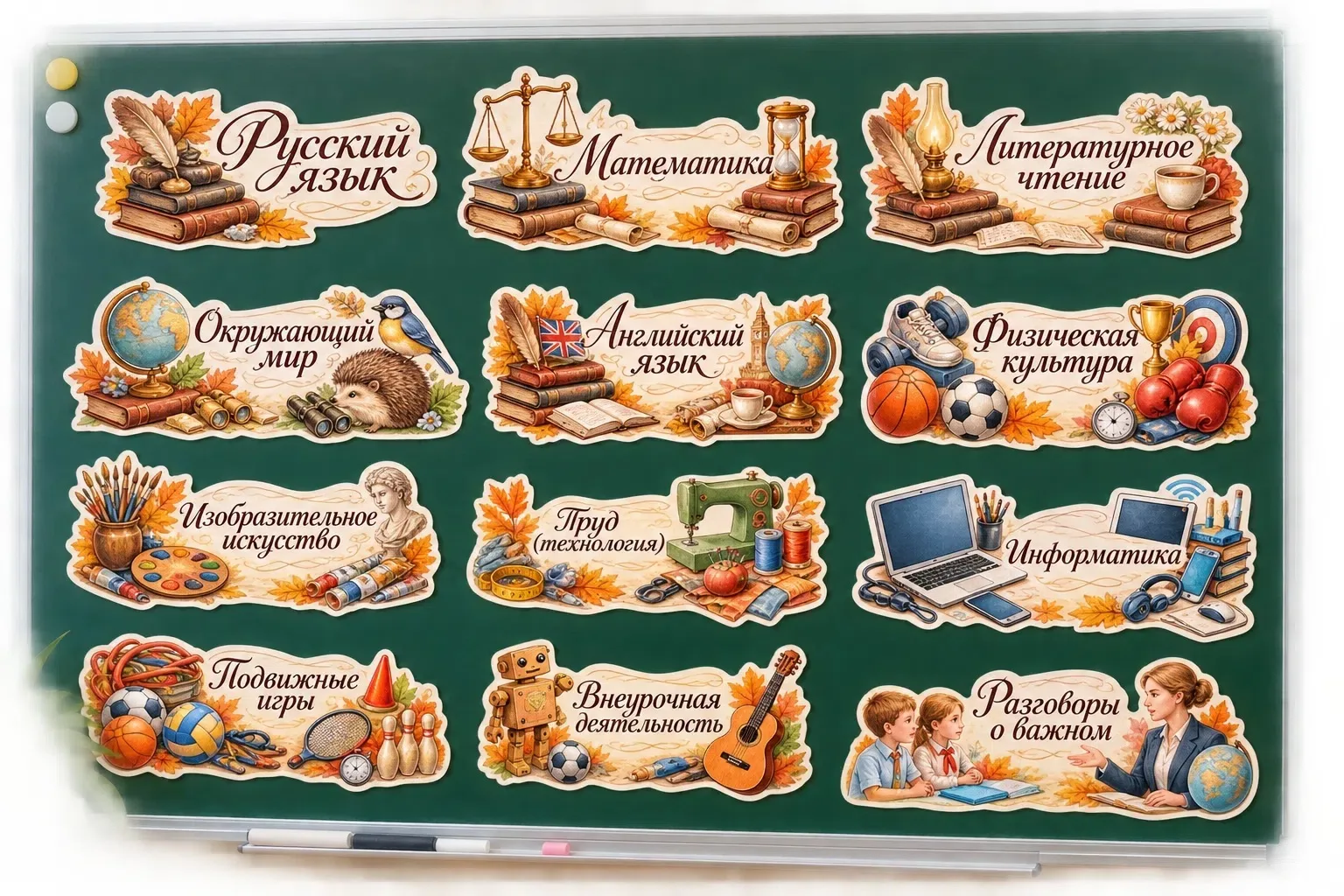 🍂 ОСЕННЕЕ РАСПИСАНИЕ НА ДОСКУ