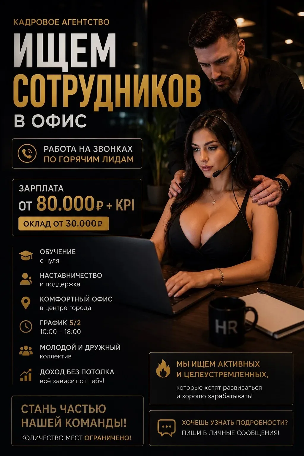 🔥 ИЩЕМ СОТРУДНИКОВ В ОФИС! Кадровое агентство расширяет команду и приглашает активных ...