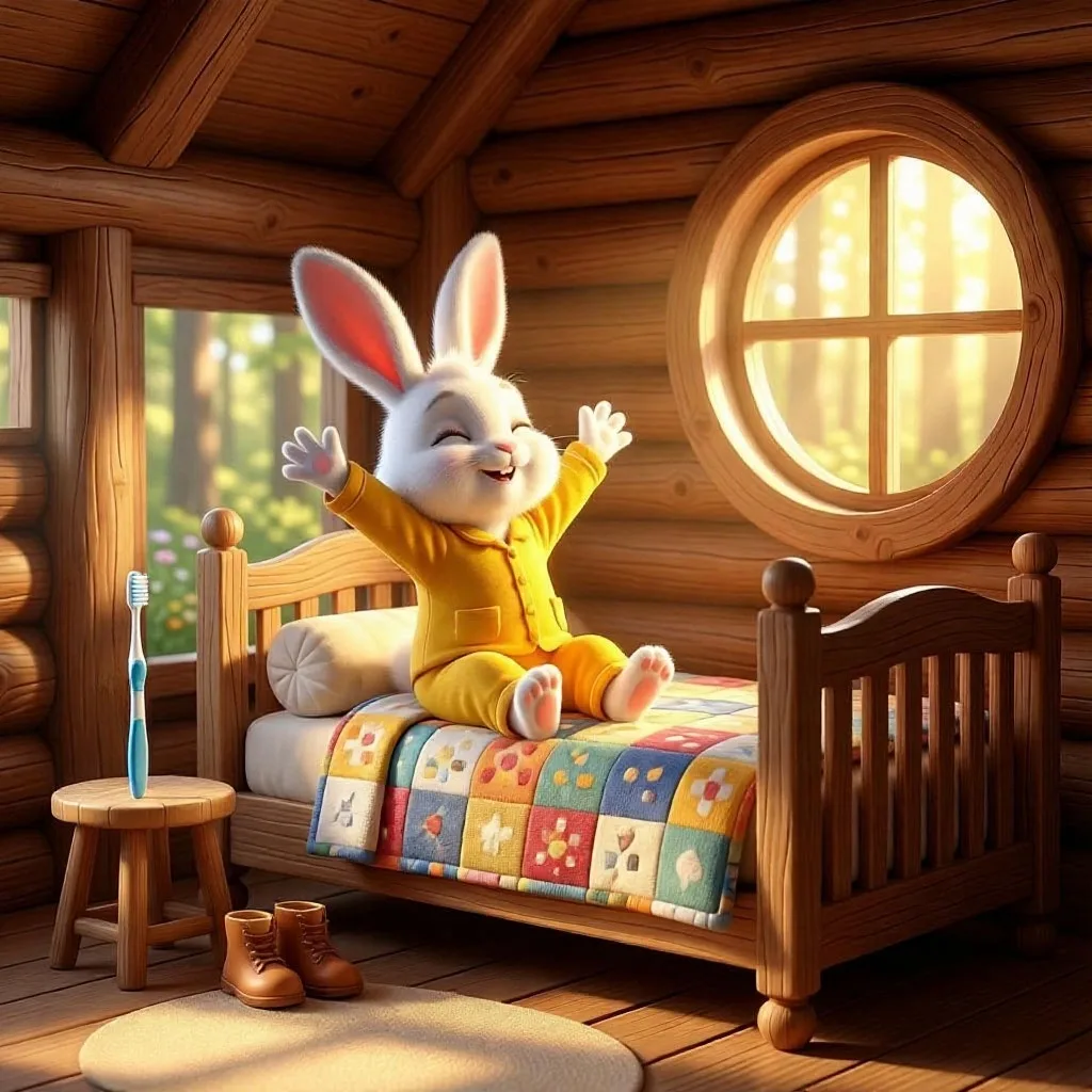 ☀️ Утро в Тёплом Лесу: просыпаемся вместе с зайкой Топой! 🐰✨