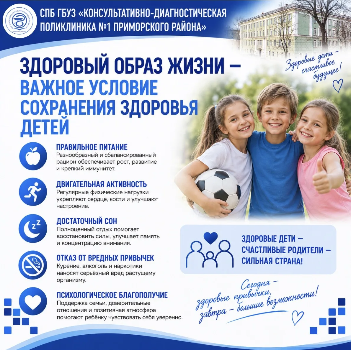 🌿 ЗДОРОВЫЙ ОБРАЗ ЖИЗНИ — ВАЖНОЕ УСЛОВИЕ СОХРАНЕНИЯ ЗДОРОВЬЯ ДЕТЕЙ