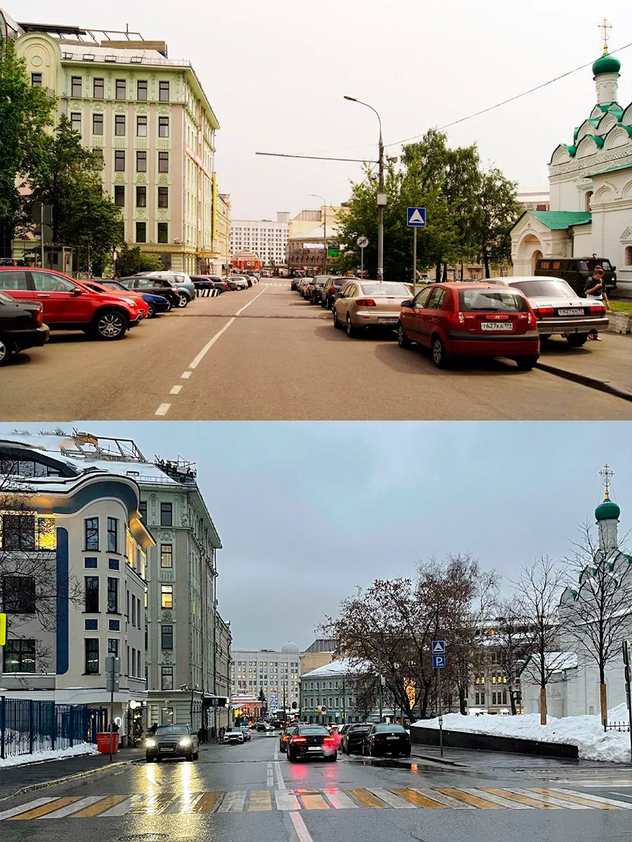 📍Поварская улица у пересечения с Новым Арбатом. 

2010/2023 год.

💡В путеводителе 1831 года Поварс