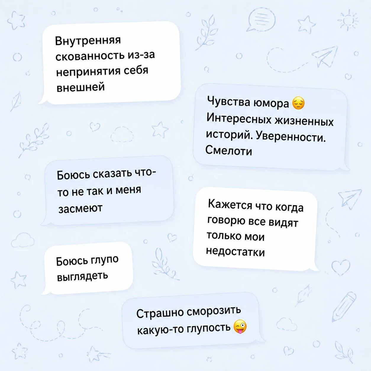Друзья, на мой вчерашний вопрос о том, чего вам не хватает для уверенности во время выступлений, при