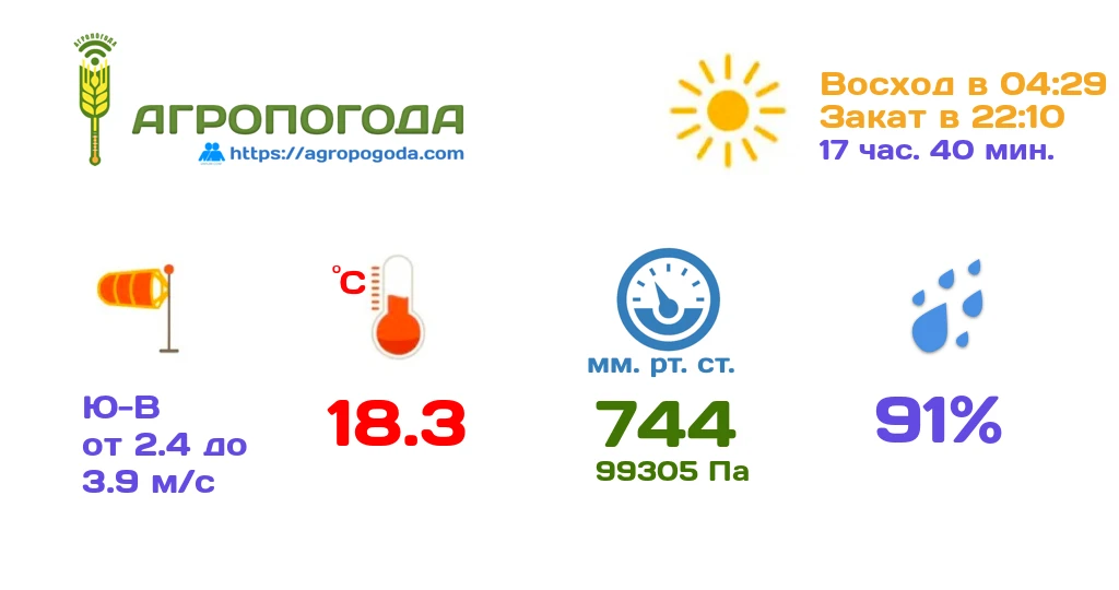Агрометеорологическая сводка на 12.06.2026 (05:57)