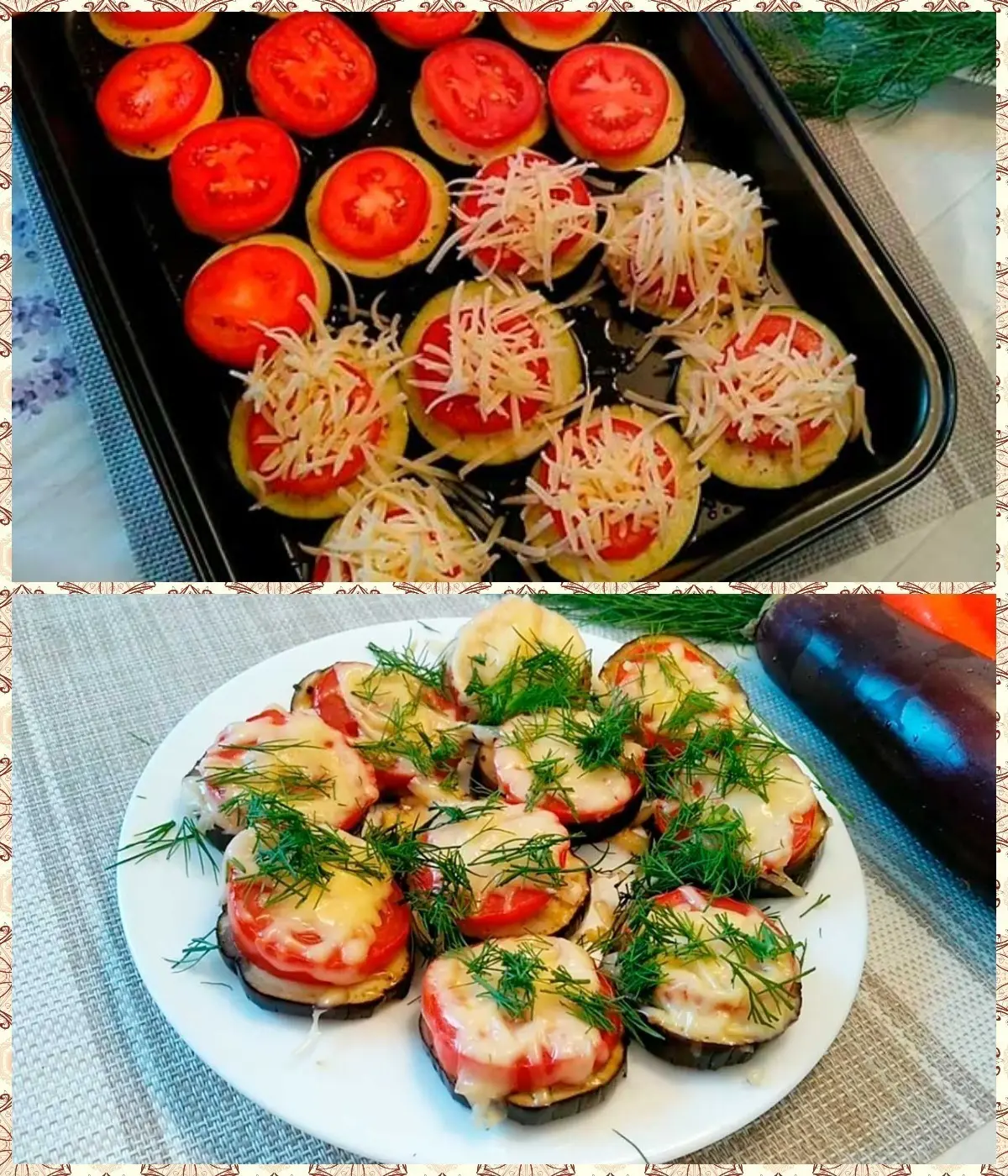 ❤️ Закусочные бутерброды из баклажанов с помидорами и чесноком