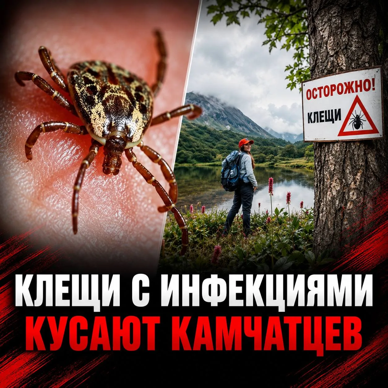 ⚠️ С начала сезона на Камчатке клещи покусали уже 106 человек, среди них 27 детей, снят...