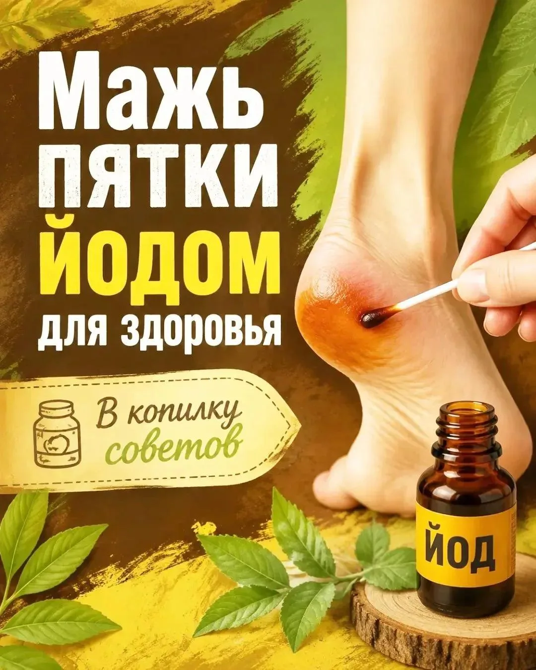 🧡 Мажем пятки йодом?