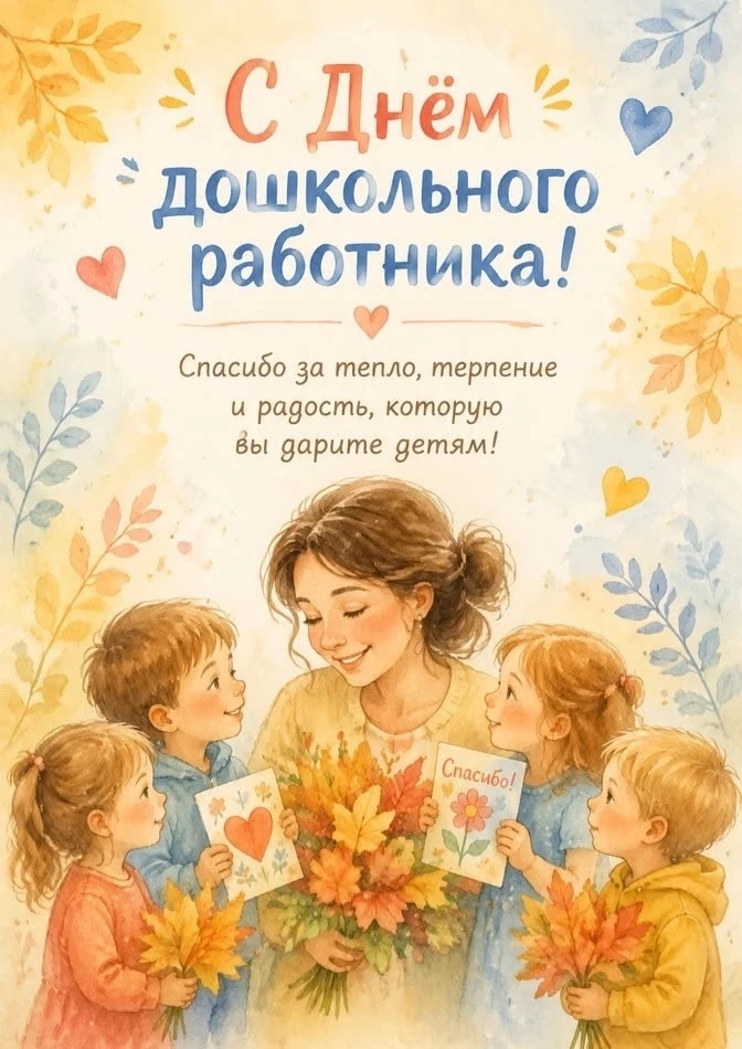 🎉 С наступающим Днем воспитателя и всех дошкольных работников! 🎉