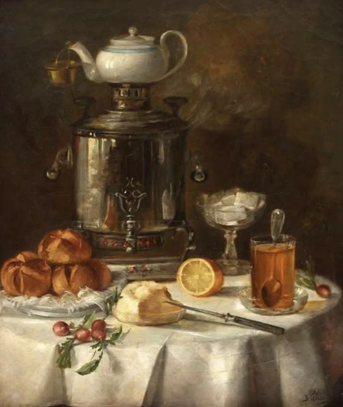 Владимир Николаевич Пчелин (1869-1941), «Натюрморт с самоваром»