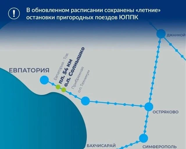 ❗️С 1 октября электрички в Крыму переходят на зимний график курсирования