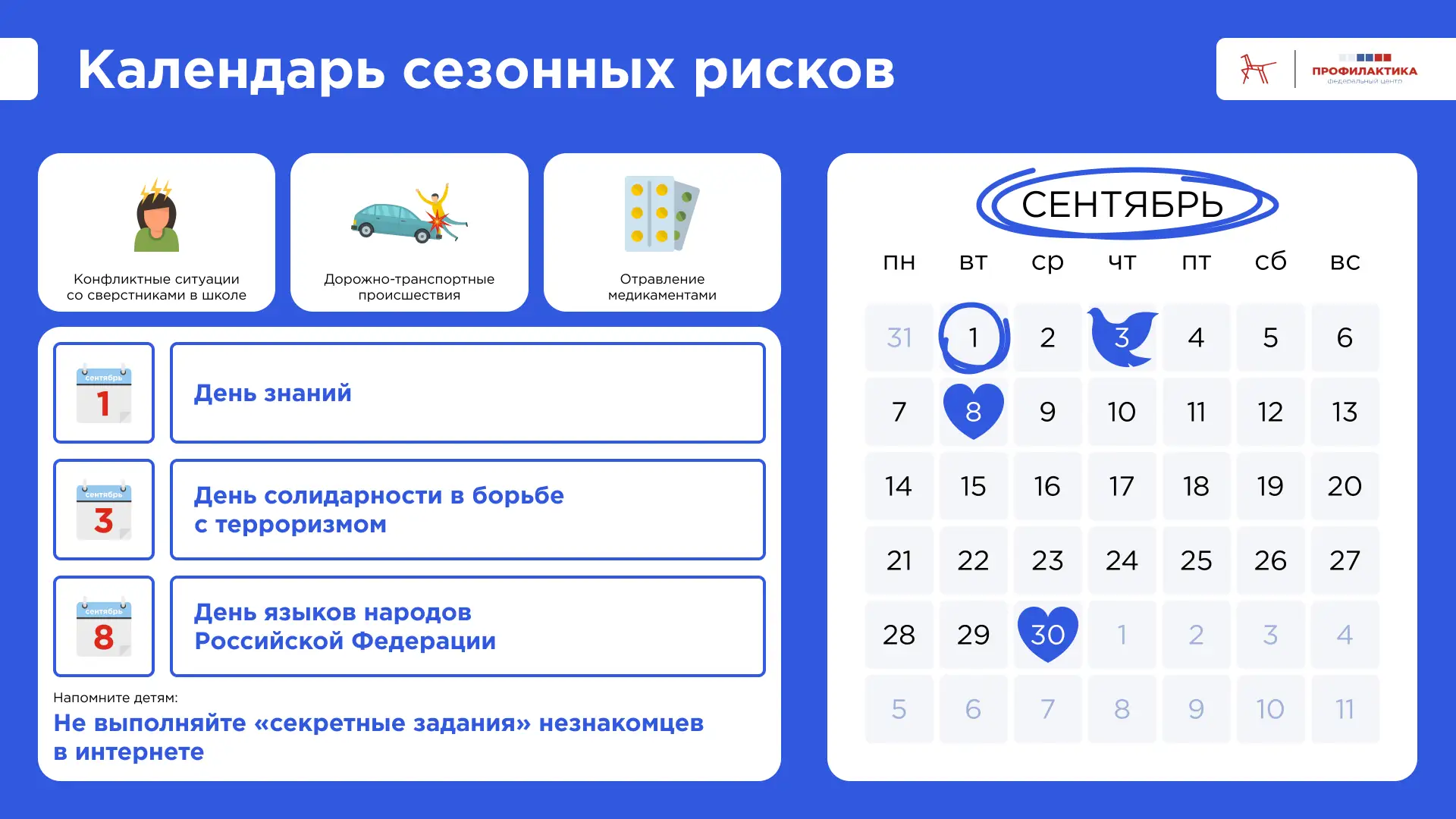 🍂 Сентябрь: календарь сезонных рисков