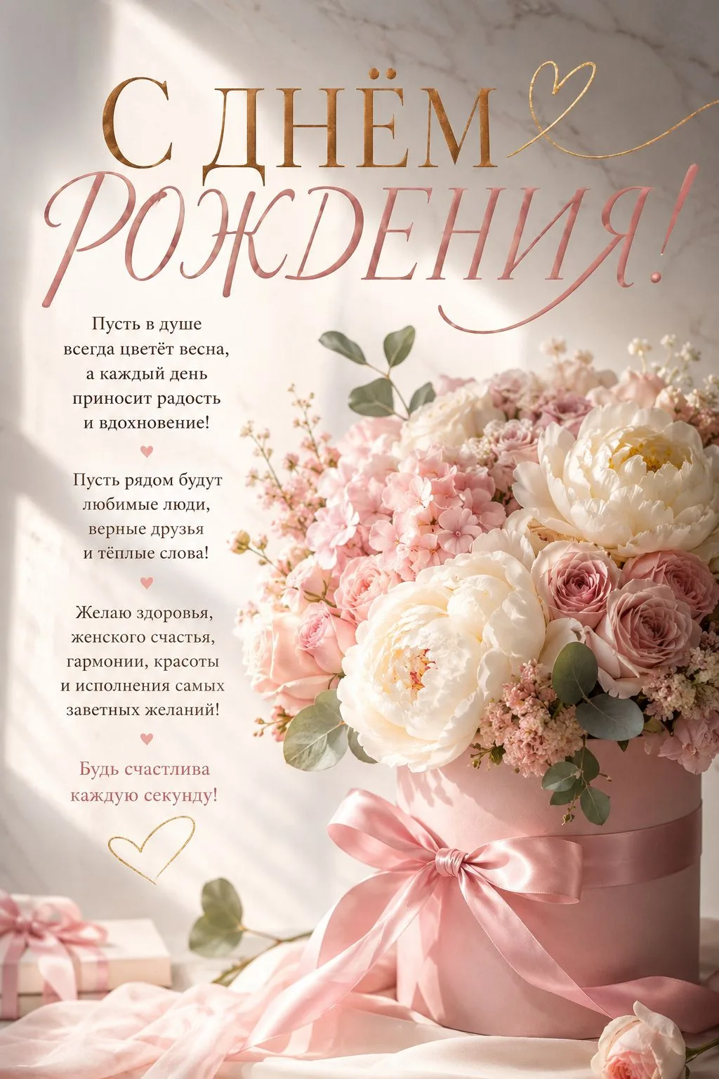 🔥 Красивые картинки и открытки женщине с Днем рождения с пожеланиями.