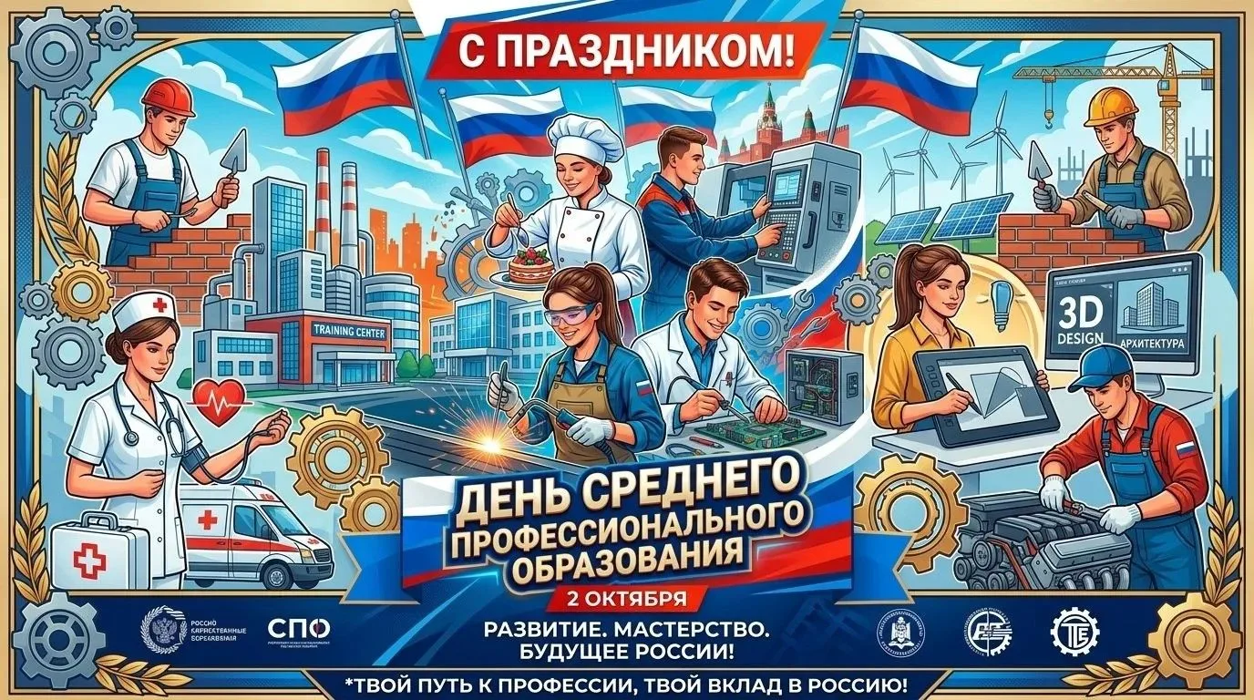Поздравляем педагогов, студентов, сотрудников и выпускников Тавдинского техникума им. А...