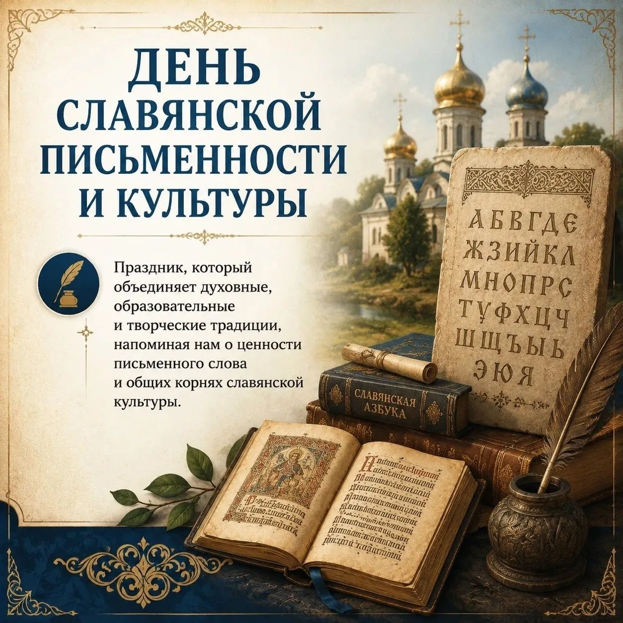 Сегодня мы отмечаем великий праздник — День славянской письменности и культуры!