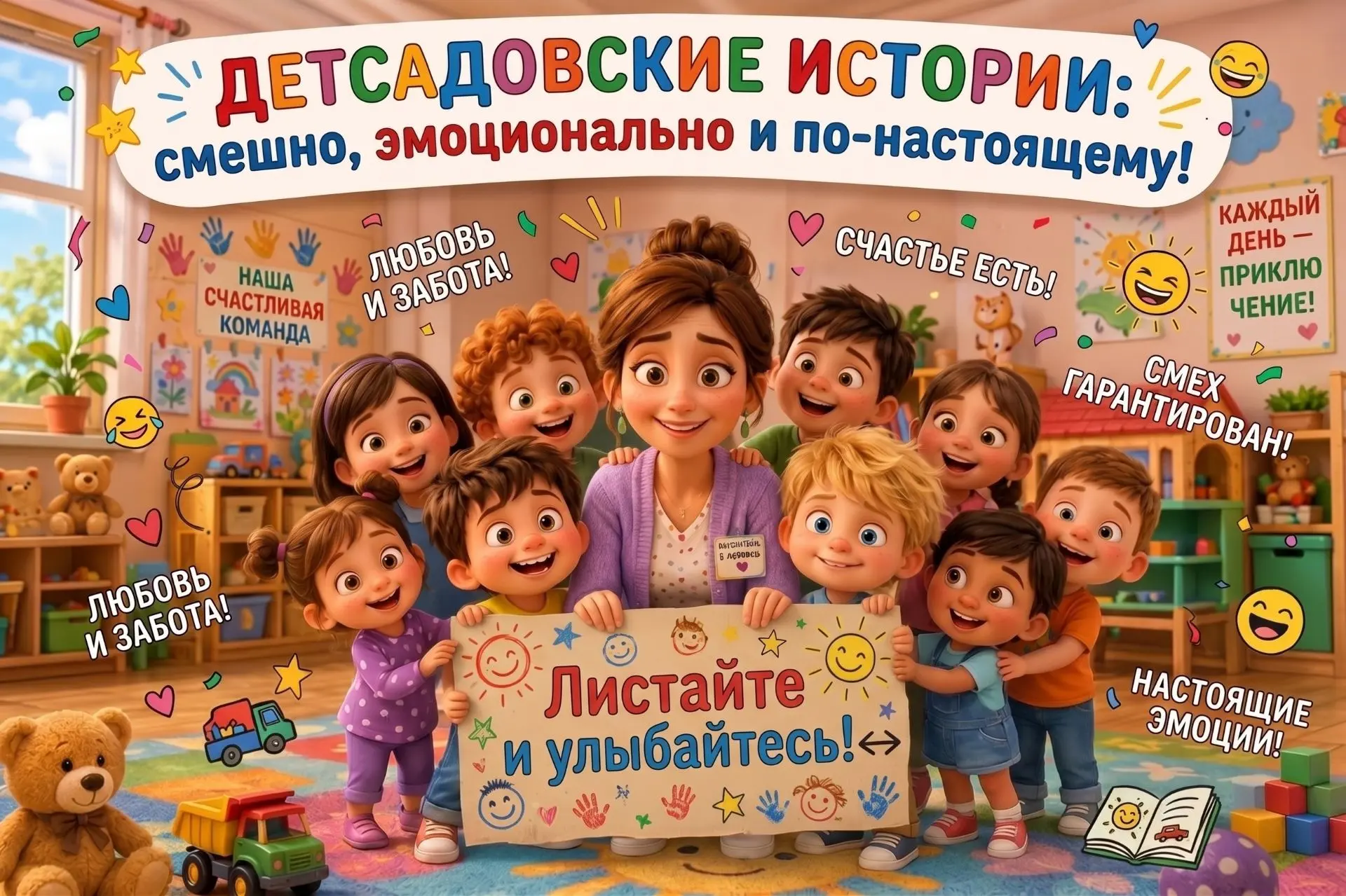 😅 Детский сад: место, где каждый день — это непредсказуемый сценарий с элементами драм...