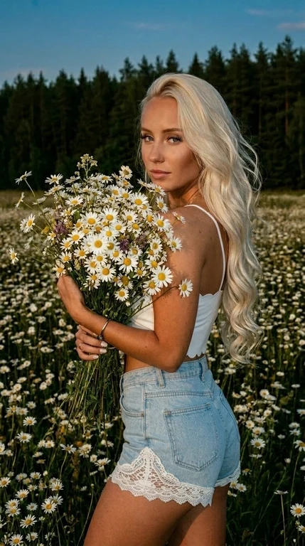 С букетом полевых ромашек

1️⃣ Заходим в PRO режим
 или @id507704808707_bot
2️⃣ Выберите нейросеть N