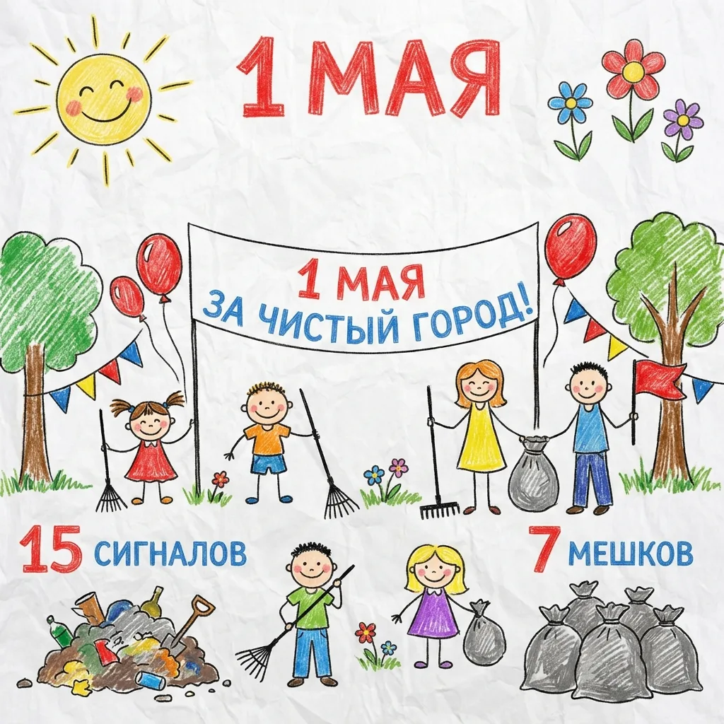 За эту неделю в системе создано около 15 сигналов на уборку и отмечено 7 точек с распол...