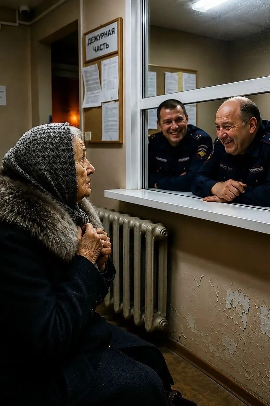Дежурные в отделении назвали «алкашкой» пожилую женщину в промокшем платке и со смехом выгоняли из о