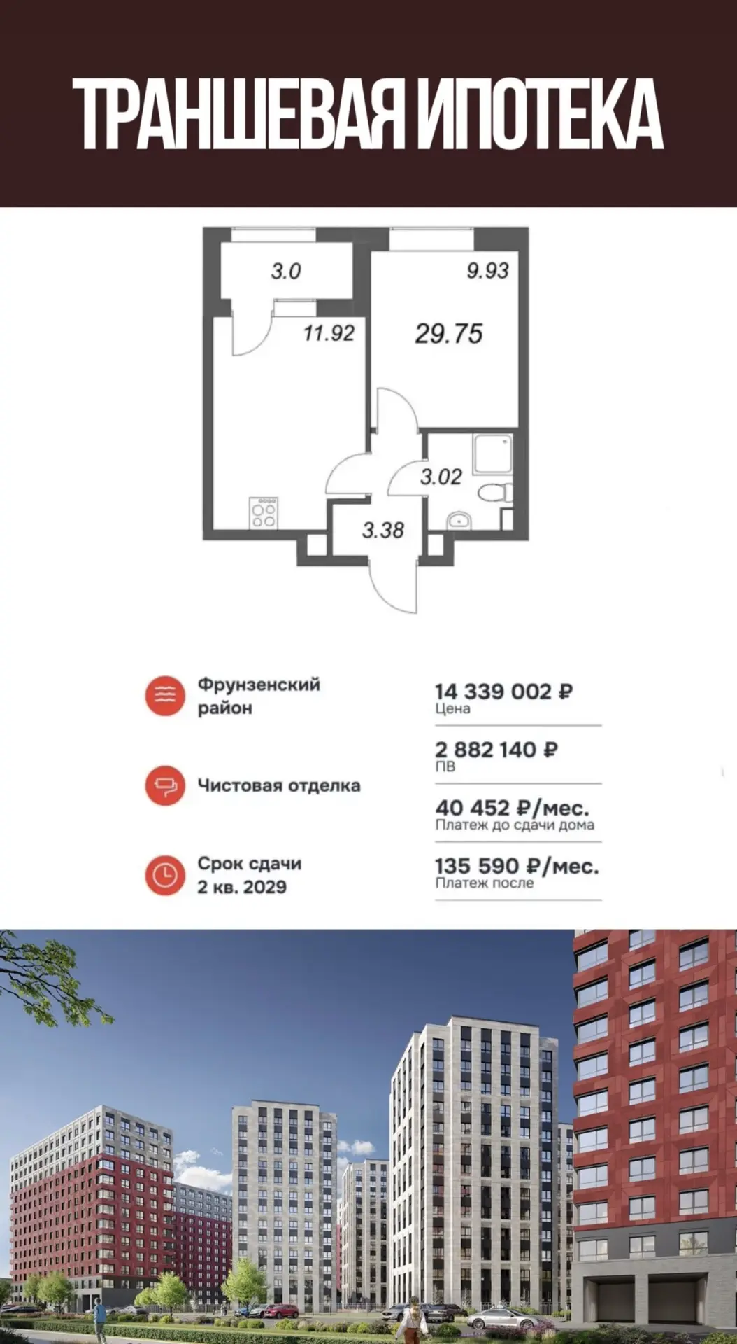 Друзья, у меня для вас три шикарных варианта квартир🏠