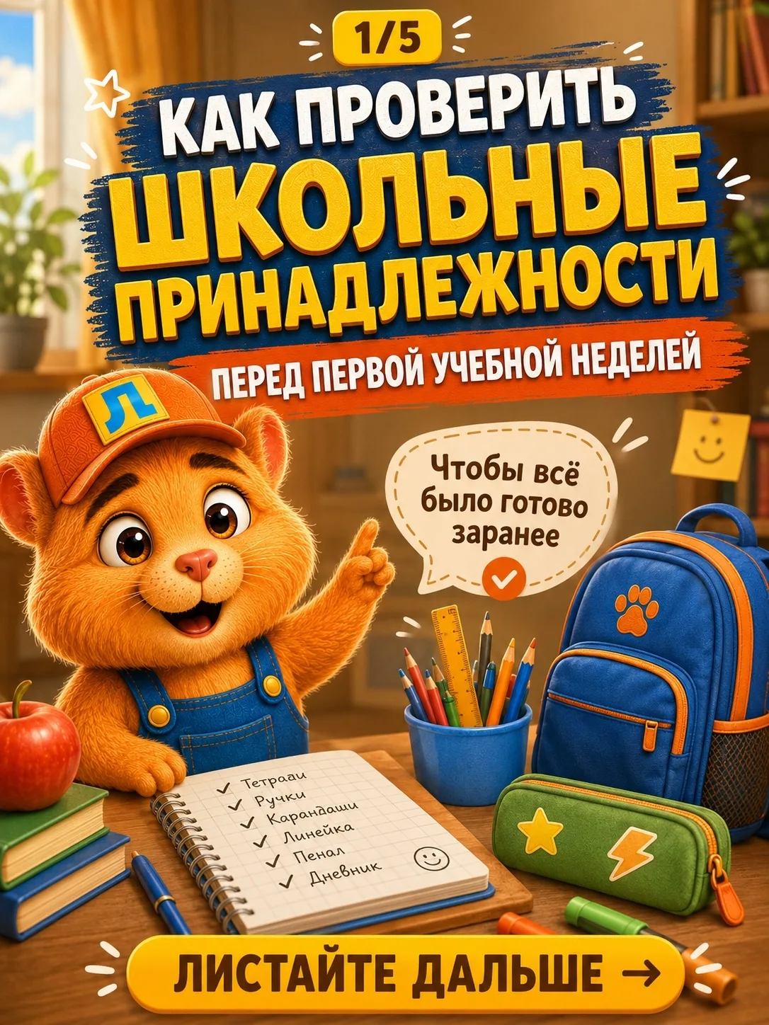 Первые учебные дни уже начались 📚🍂 И сейчас как раз самое время спокойно проверить шк...