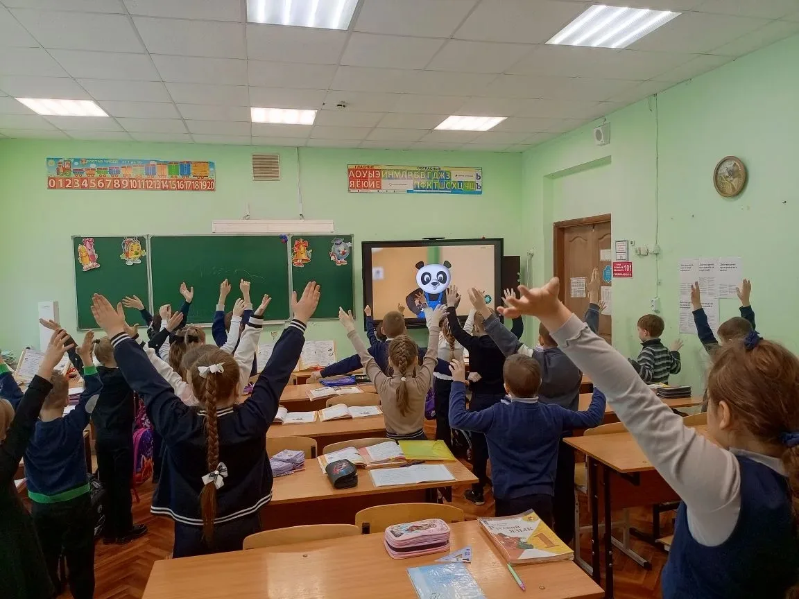 ОРЛЁНОК-СПОРТСМЕН  В 1Г классе ребята, участники трека  «Орлята России», собрались на занятие по тем