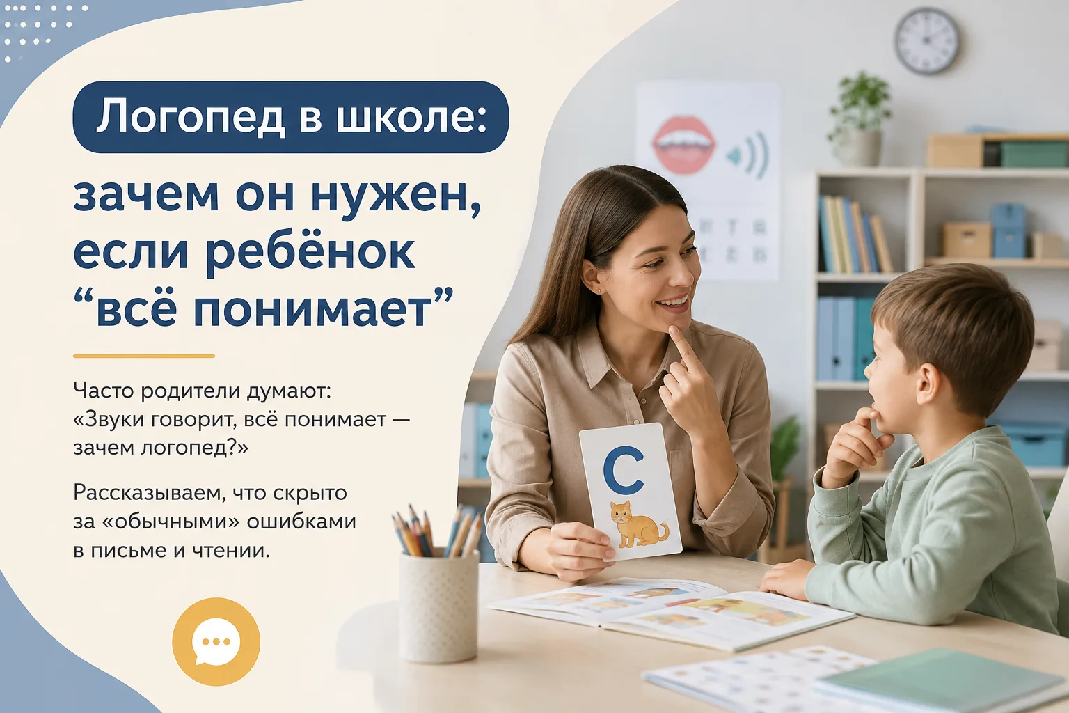 🔈 «Логопед в школе: зачем он нужен, если ребёнок “всё понимает”»
