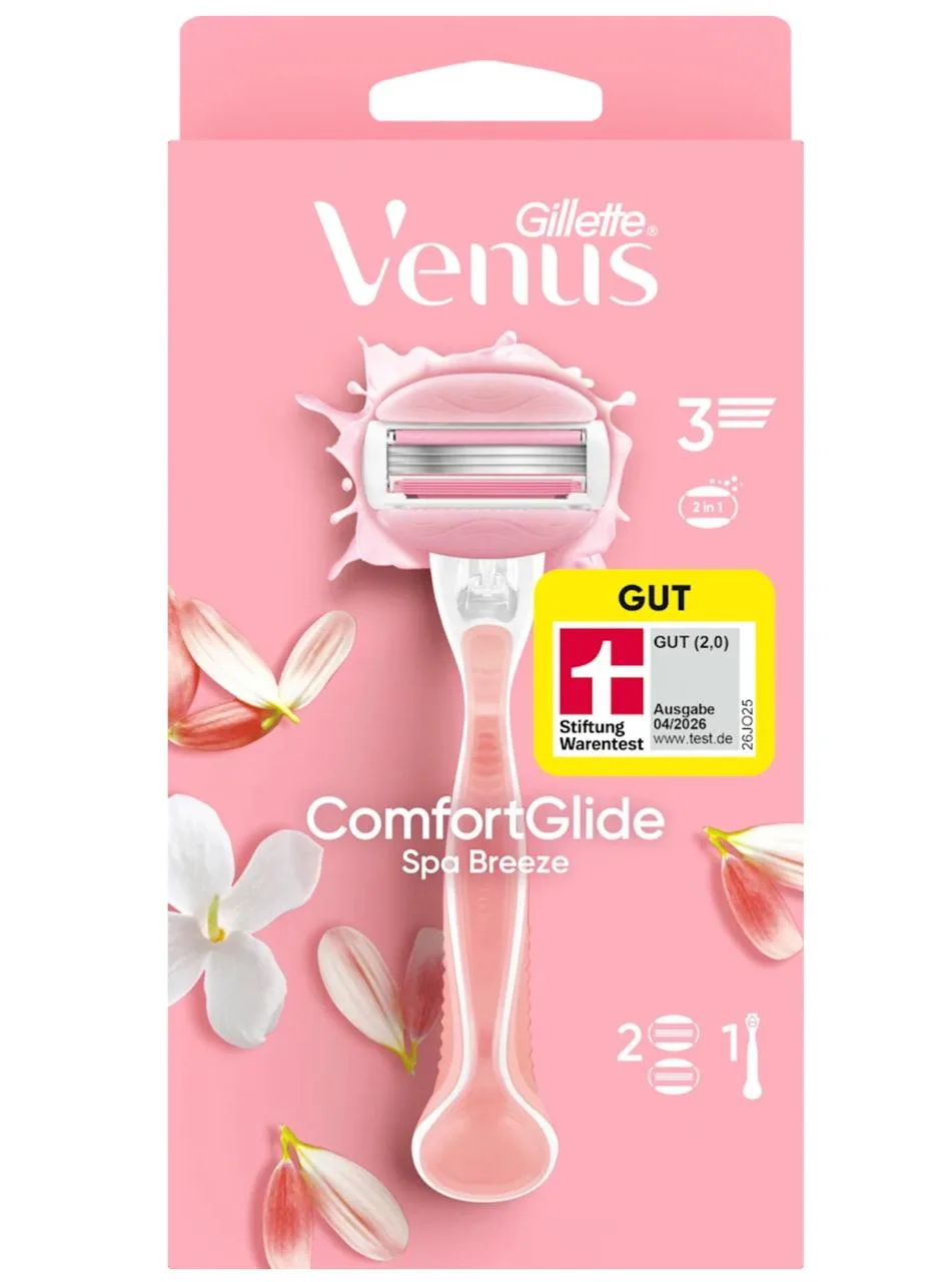 🪒 Gillette Venus ComfortGlide Spa Breeze — бритва с 2 сменными кассетами