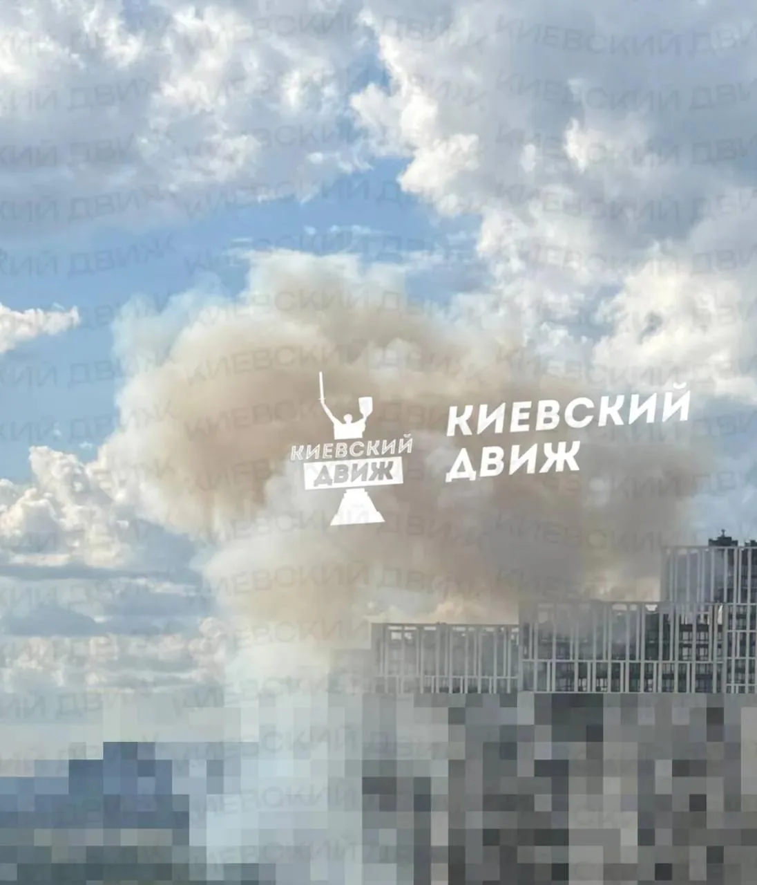 Один из прилетов в Киеве.